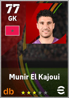 Munir El Kajoui — GK, OVR 77, MAX 77