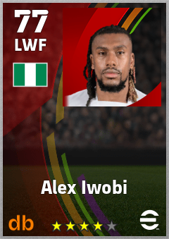 Alex Iwobi eFootball player card