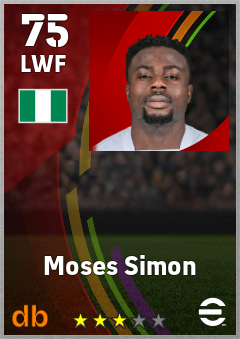 Moses Simon eFootball player card