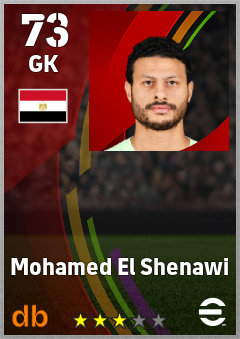 Mohamed El Shenawi — GK, OVR 73, MAX 73