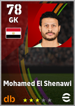 Mohamed El Shenawi — GK, OVR 78, MAX 78