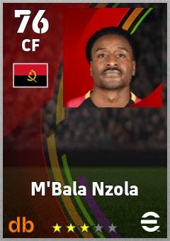 M'Bala Nzola — CF, OVR 76, MAX 76