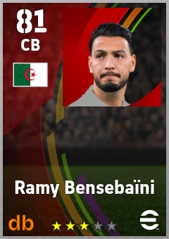 Ramy Bensebaïni — CB, OVR 81, MAX 81