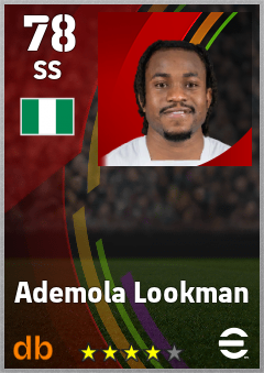 Ademola Lookman — SS, OVR 78, MAX 78