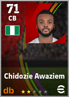 Chidozie Awaziem — CB, OVR 71, MAX 71