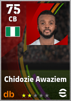 Chidozie Awaziem — CB, OVR 75, MAX 75