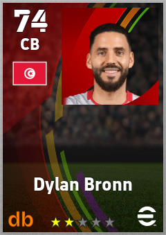 Dylan Bronn — CB, OVR 74, MAX 74
