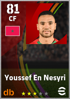 Youssef En Nesyri — CF, OVR 81, MAX 81
