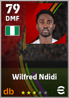 Wilfred Ndidi — DMF, OVR 79, MAX 79