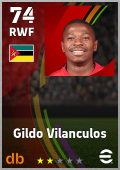 Gildo Vilanculos — RWF, OVR 74, MAX 74