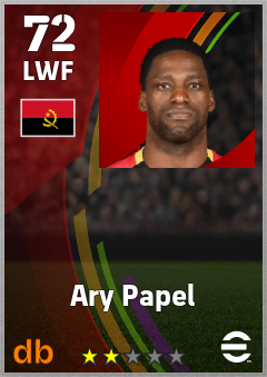 Ary Papel — LWF, OVR 72, MAX 72