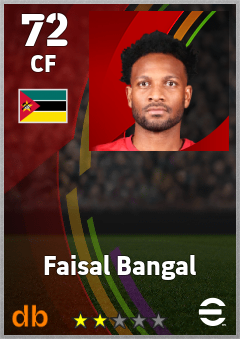Faisal Bangal — CF, OVR 72, MAX 72