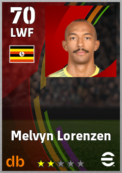 Melvyn Lorenzen — LWF, OVR 70, MAX 70