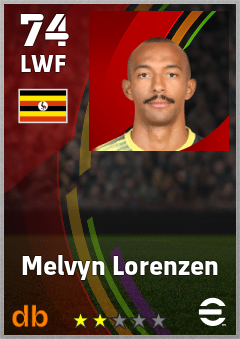 Melvyn Lorenzen — LWF, OVR 74, MAX 74