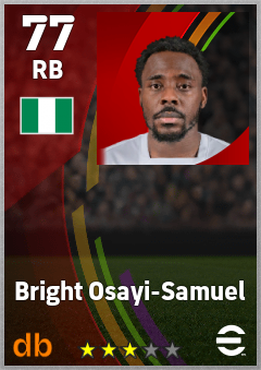 Bright Osayi-Samuel — RB, OVR 77, MAX 77