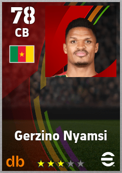 Gerzino Nyamsi — CB, OVR 78, MAX 78