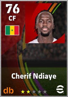 Cherif Ndiaye — CF, OVR 76, MAX 76
