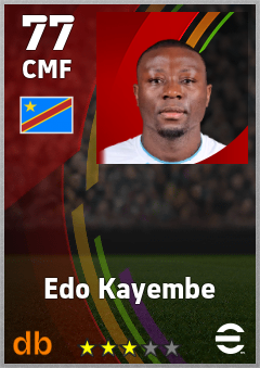 Edo Kayembe — CMF, OVR 77, MAX 77