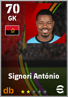 Signori António — GK, OVR 70, MAX 70