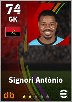 Signori António — GK, OVR 74, MAX 74