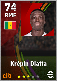 Krépin Diatta eFootball player card