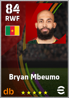 Bryan Mbeumo — RWF, OVR 84, MAX 92