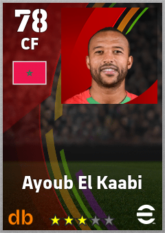 Ayoub El Kaabi — CF, OVR 78, MAX 78
