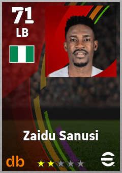 Zaidu Sanusi eFootball player card