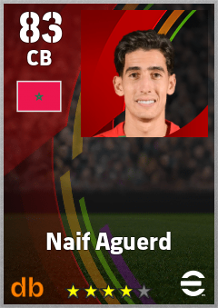 Naif Aguerd — CB, OVR 83, MAX 83