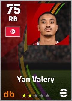 Yan Valery — RB, OVR 75, MAX 75