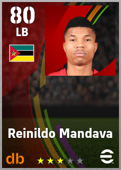 Reinildo Mandava — LB, OVR 80, MAX 80
