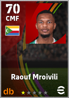 Raouf Mroivili — CMF, OVR 70, MAX 70