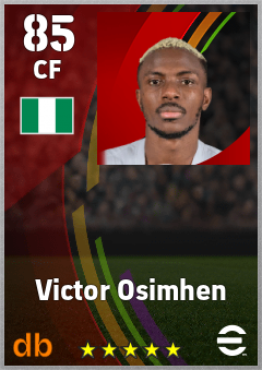 Victor Osimhen — CF, OVR 85, MAX 92