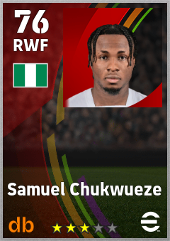 Samuel Chukwueze eFootball player card