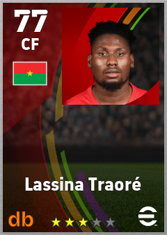 Lassina Traoré — CF, OVR 77, MAX 77