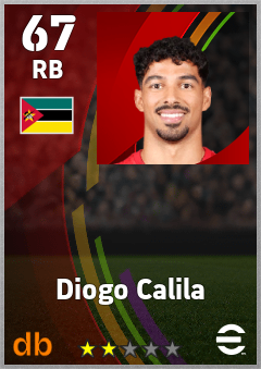 Diogo Calila — RB, OVR 67, MAX 67