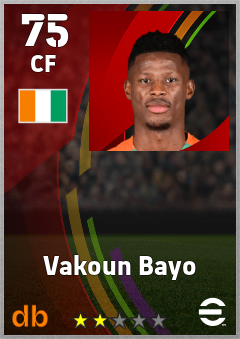 Vakoun Bayo — CF, OVR 75, MAX 75