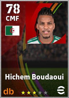 Hichem Boudaoui — CMF, OVR 78, MAX 78