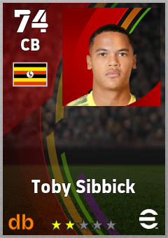 Toby Sibbick — CB, OVR 74, MAX 74