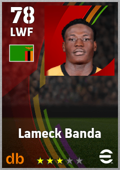 Lameck Banda — LWF, OVR 78, MAX 78