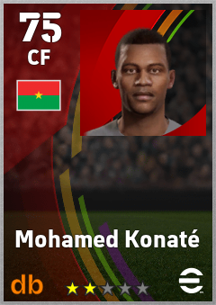Mohamed Konaté — CF, OVR 75, MAX 75