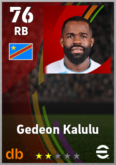 Gedeon Kalulu — RB, OVR 76, MAX 76