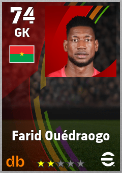 Farid Ouédraogo — GK, OVR 74, MAX 74