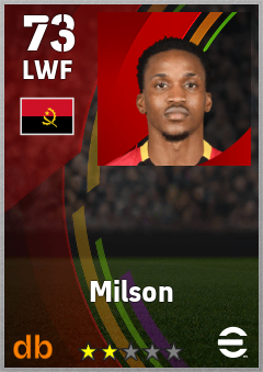 Milson — LWF, OVR 73, MAX 73