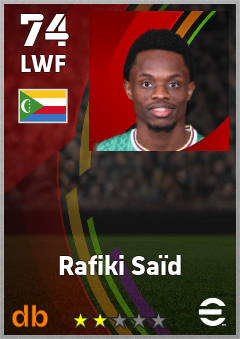 Rafiki Saïd — LWF, OVR 74, MAX 74