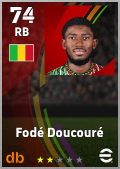 Fodé Doucouré — RB, OVR 74, MAX 74