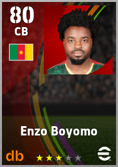 Enzo Boyomo — CB, OVR 80, MAX 80
