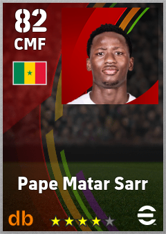 Pape Matar Sarr — CMF, OVR 82, MAX 82