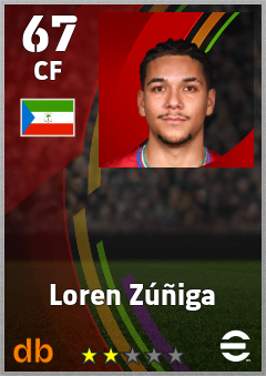 Loren Zúñiga — CF, OVR 67, MAX 67