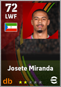 Josete Miranda — LWF, OVR 72, MAX 72